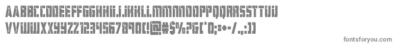 フォントhardsciencecond – 白い背景に灰色の文字