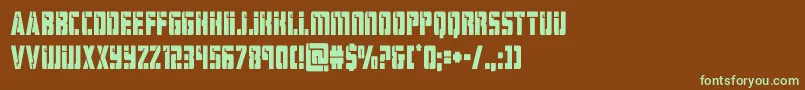 hardsciencecond Font – Green Fonts on Brown Background