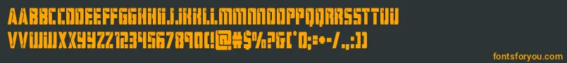 hardsciencecond Font – Orange Fonts on Black Background