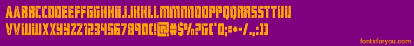 hardsciencecond Font – Orange Fonts on Purple Background