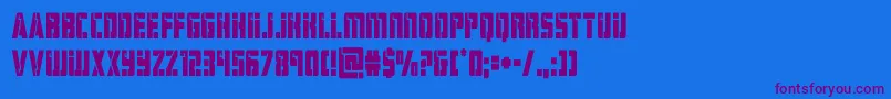 hardsciencecond Font – Purple Fonts on Blue Background