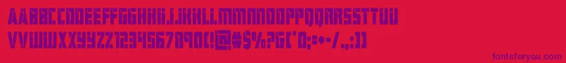 hardsciencecond Font – Purple Fonts on Red Background