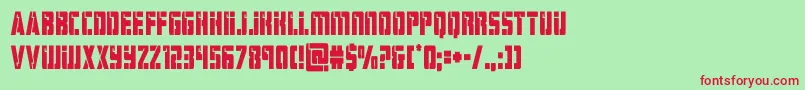 hardsciencecond Font – Red Fonts on Green Background