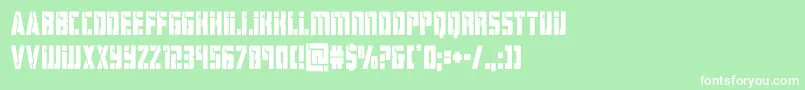 hardsciencecond Font – White Fonts on Green Background