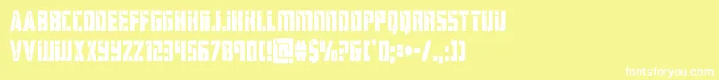 hardsciencecond Font – White Fonts on Yellow Background
