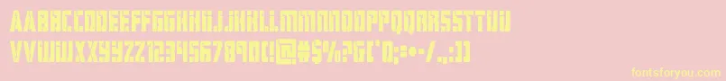 hardsciencecond Font – Yellow Fonts on Pink Background