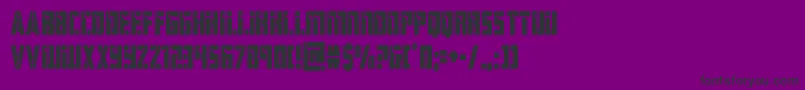 Czcionka hardsciencecond – czarne czcionki na fioletowym tle