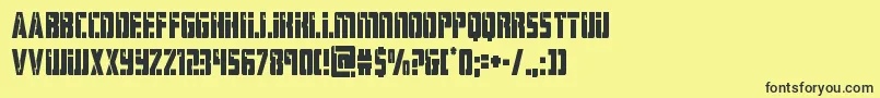 hardsciencecond Font – Black Fonts on Yellow Background