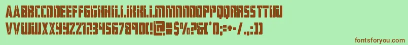 hardsciencecond Font – Brown Fonts on Green Background