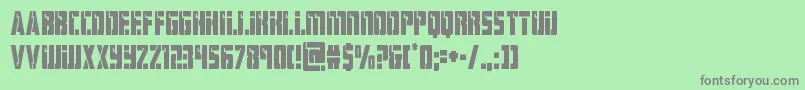 hardsciencecond Font – Gray Fonts on Green Background