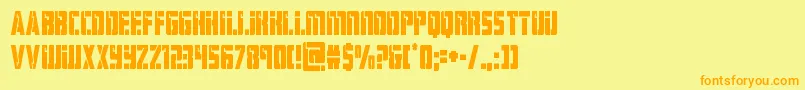 hardsciencecond Font – Orange Fonts on Yellow Background