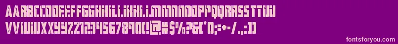 hardsciencecond Font – Pink Fonts on Purple Background