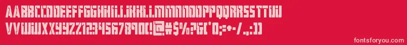 hardsciencecond Font – Pink Fonts on Red Background