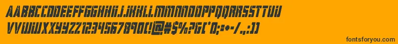 Шрифт hardsciencecondital – чёрные шрифты на оранжевом фоне