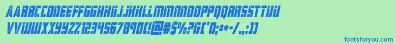 hardsciencecondital-fontti – siniset fontit vihreällä taustalla