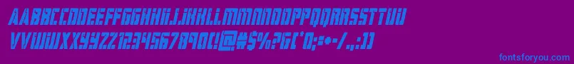 hardsciencecondital-fontti – siniset fontit violetilla taustalla