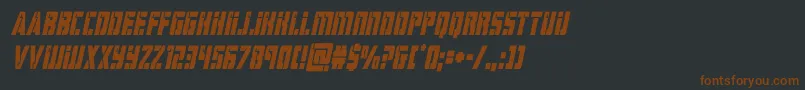Шрифт hardsciencecondital – коричневые шрифты на чёрном фоне