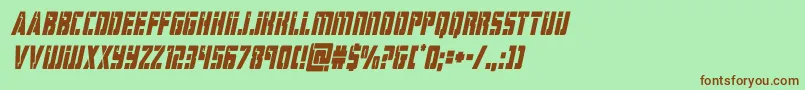 hardsciencecondital-fontti – ruskeat fontit vihreällä taustalla