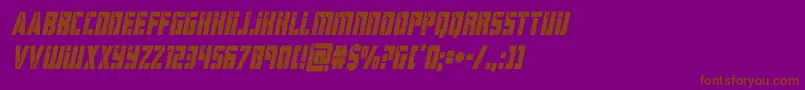 hardsciencecondital-Schriftart – Braune Schriften auf violettem Hintergrund