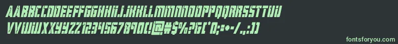 hardsciencecondital-fontti – vihreät fontit mustalla taustalla