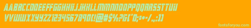 Шрифт hardsciencecondital – зелёные шрифты на оранжевом фоне