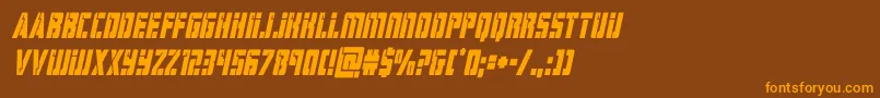 Шрифт hardsciencecondital – оранжевые шрифты на коричневом фоне