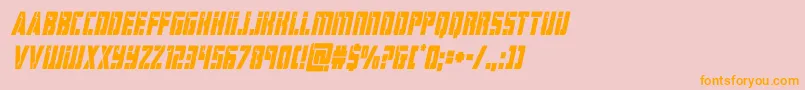 hardsciencecondital Font – Orange Fonts on Pink Background