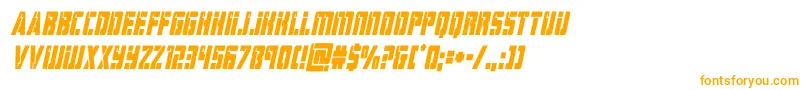 hardsciencecondital-Schriftart – Orangefarbene Schriften auf weißem Hintergrund