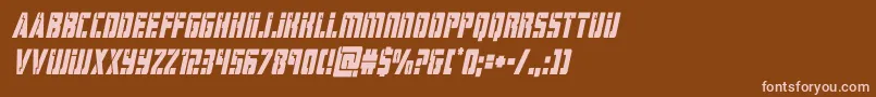 hardsciencecondital Font – Pink Fonts on Brown Background