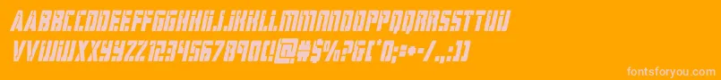 hardsciencecondital-Schriftart – Rosa Schriften auf orangefarbenem Hintergrund