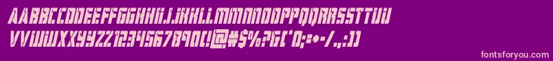 フォントhardsciencecondital – 紫の背景にピンクのフォント