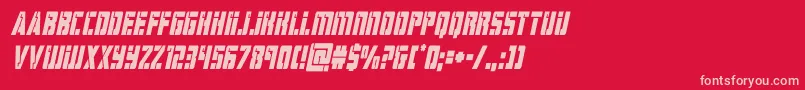 hardsciencecondital-Schriftart – Rosa Schriften auf rotem Hintergrund