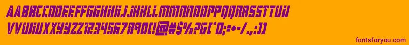 hardsciencecondital-fontti – violetit fontit oranssilla taustalla