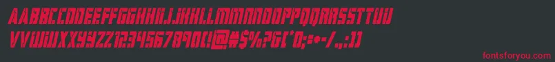 Шрифт hardsciencecondital – красные шрифты на чёрном фоне