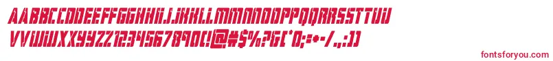 hardsciencecondital-fontti – punaiset fontit valkoisella taustalla