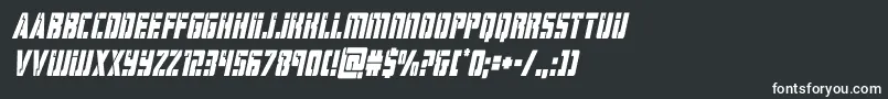 Шрифт hardsciencecondital – белые шрифты на чёрном фоне