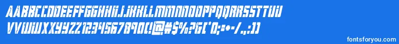 Шрифт hardsciencecondital – белые шрифты на синем фоне