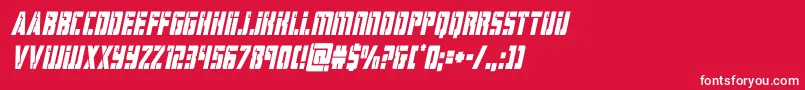 Шрифт hardsciencecondital – белые шрифты на красном фоне