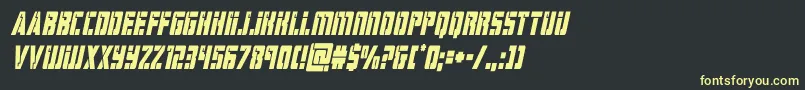 Шрифт hardsciencecondital – жёлтые шрифты на чёрном фоне