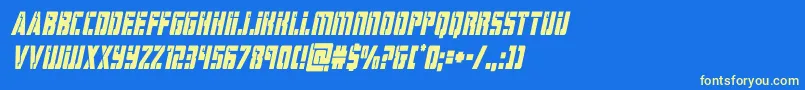 Шрифт hardsciencecondital – жёлтые шрифты на синем фоне