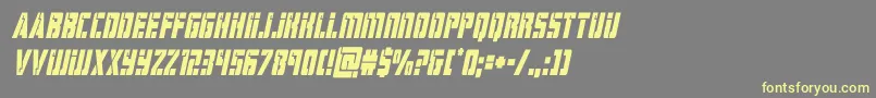 hardsciencecondital-Schriftart – Gelbe Schriften auf grauem Hintergrund