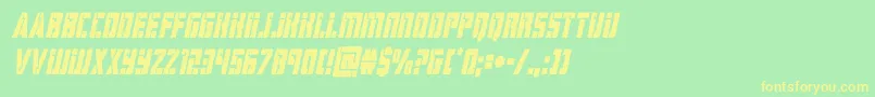 hardsciencecondital-Schriftart – Gelbe Schriften auf grünem Hintergrund
