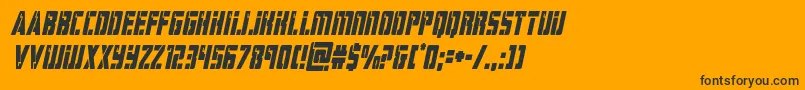 hardsciencecondital Font – Black Fonts on Orange Background