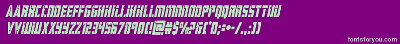 hardsciencecondital Font – Green Fonts on Purple Background