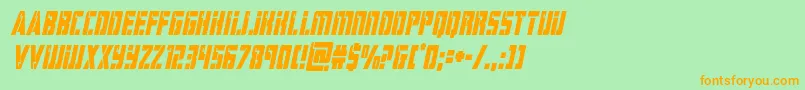 hardsciencecondital Font – Orange Fonts on Green Background