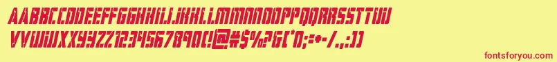 hardsciencecondital Font – Red Fonts on Yellow Background