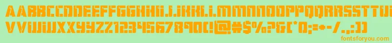 hardscienceexpand Font – Orange Fonts on Green Background