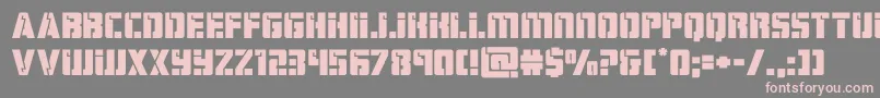 フォントhardscienceexpand – 灰色の背景にピンクのフォント