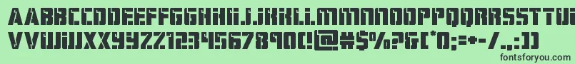 hardscienceexpand Font – Black Fonts on Green Background