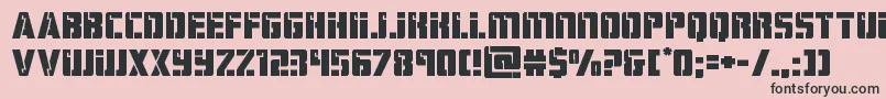 hardscienceexpand Font – Black Fonts on Pink Background